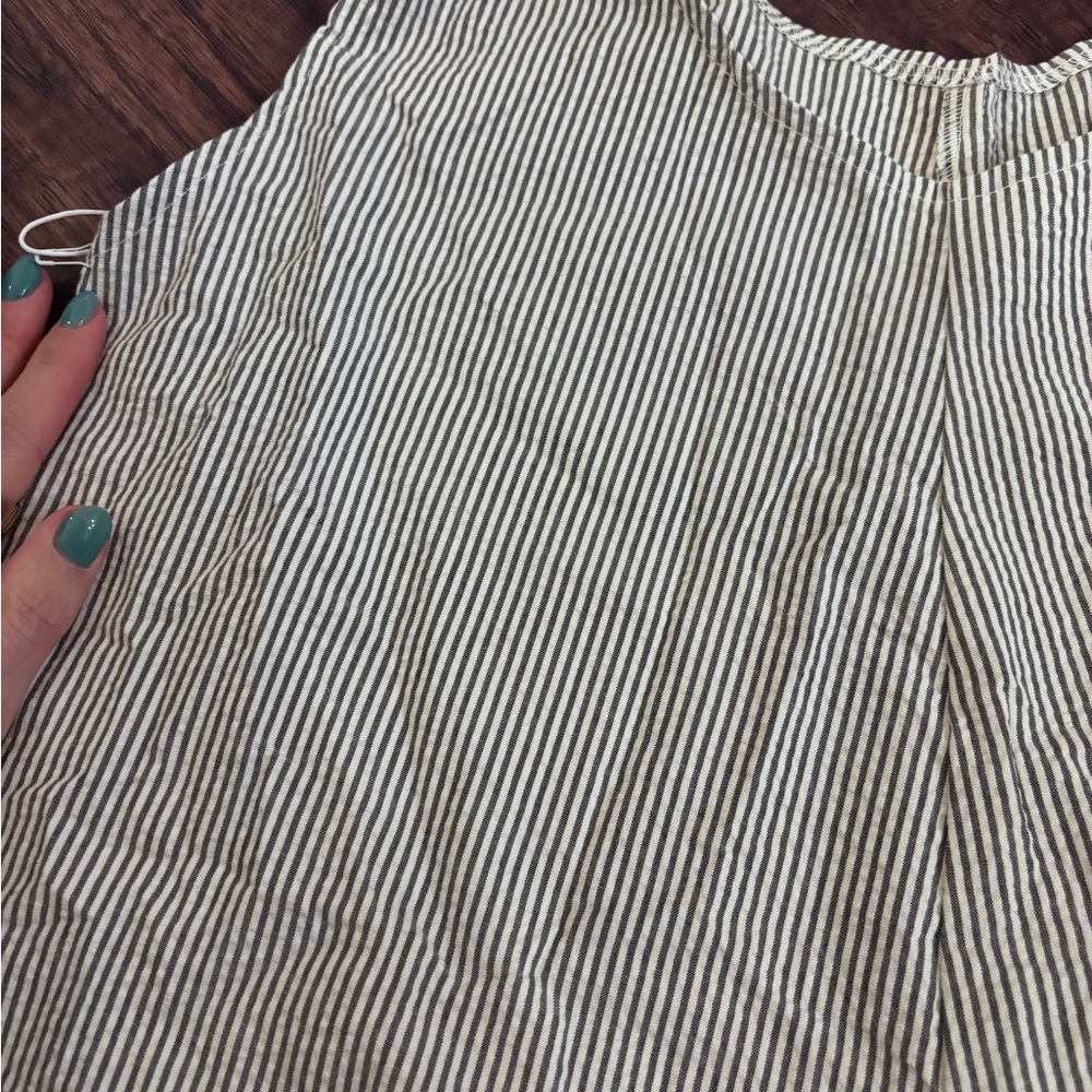 Beachwood Striped Wide-Leg Jumpsuit - White/Grey - Picture 3 of 4